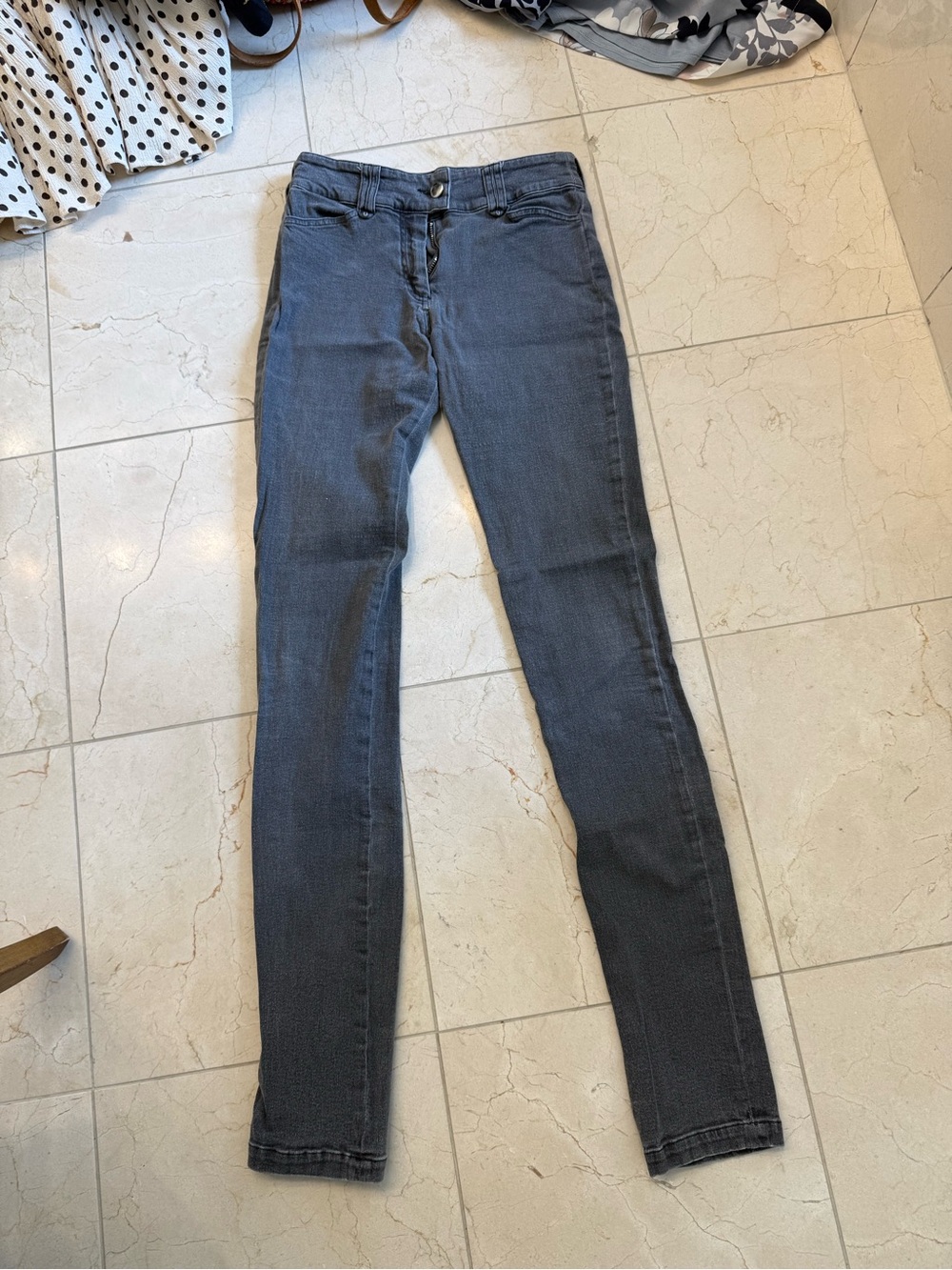 Balenciaga Women's Skinny Jeans in Charcoal Gray - Sleek Stretch Fit